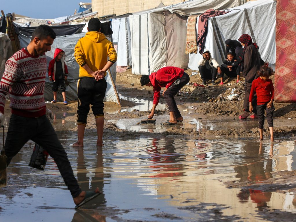 Winter rains exacerbate the horrors facing displaced Palestinians in Gaza | Israel-Palestine conflict news