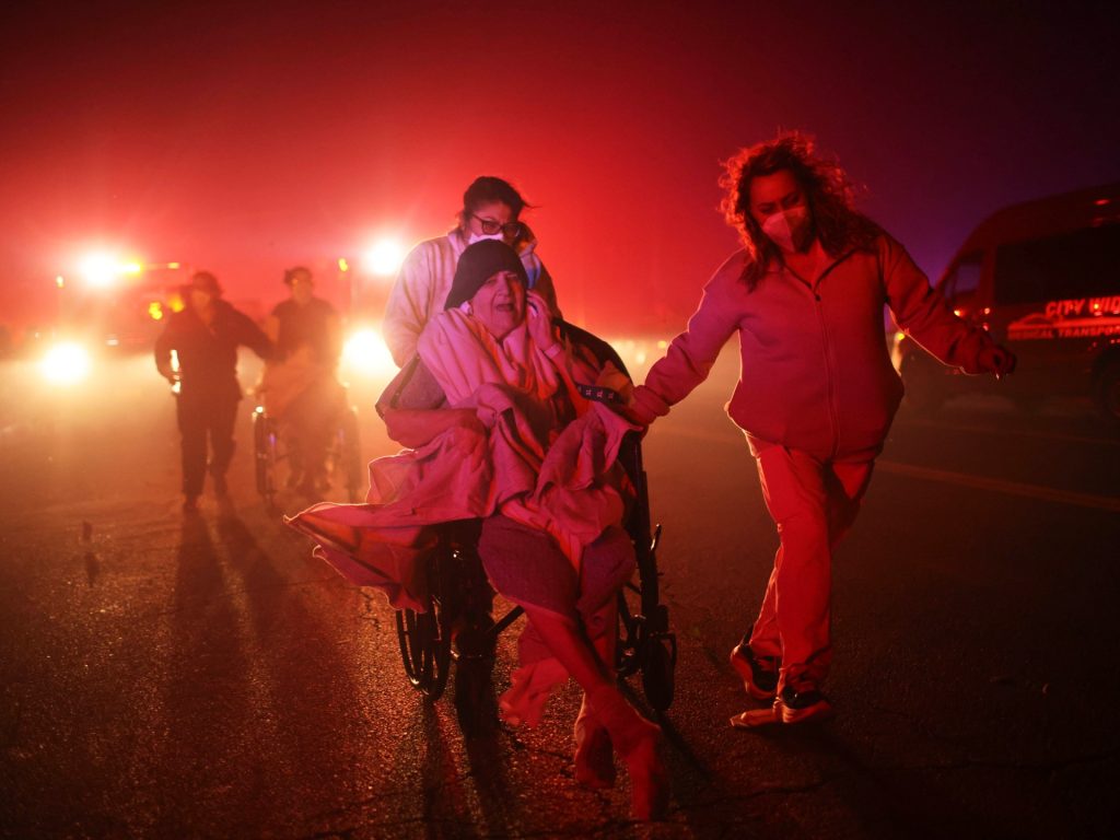 Strong winds cause wildfires and evacuations in Los Angeles, California | Climate News