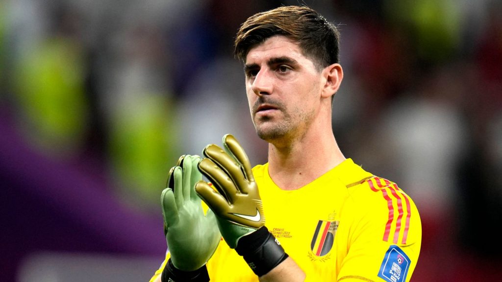 Belgium's goalkeeper Thibaut Courtois