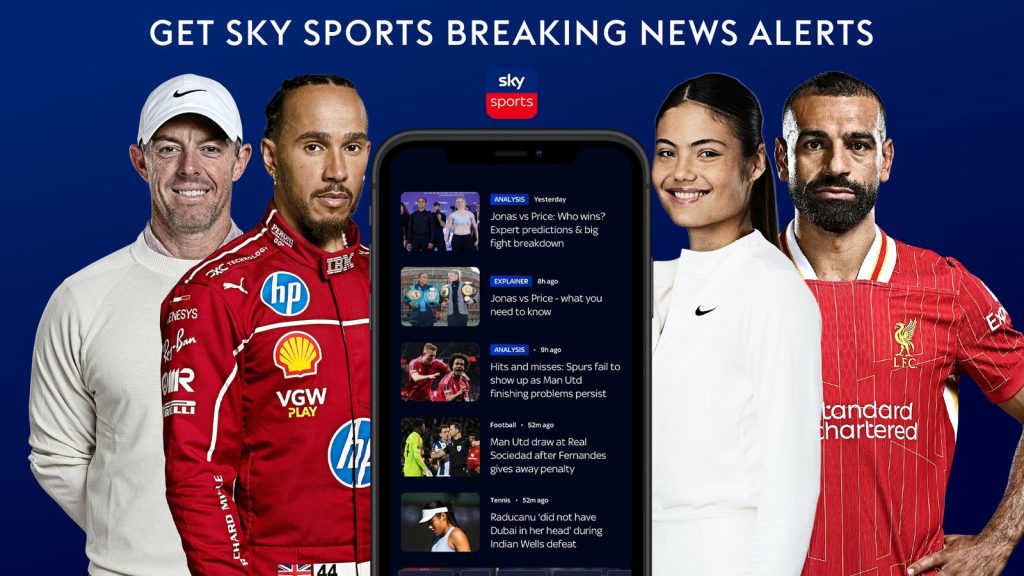 Sky Sports push notifications