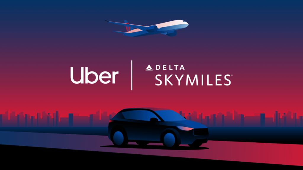Uber customers can now earn Delta Skymiles from travel or deliveries