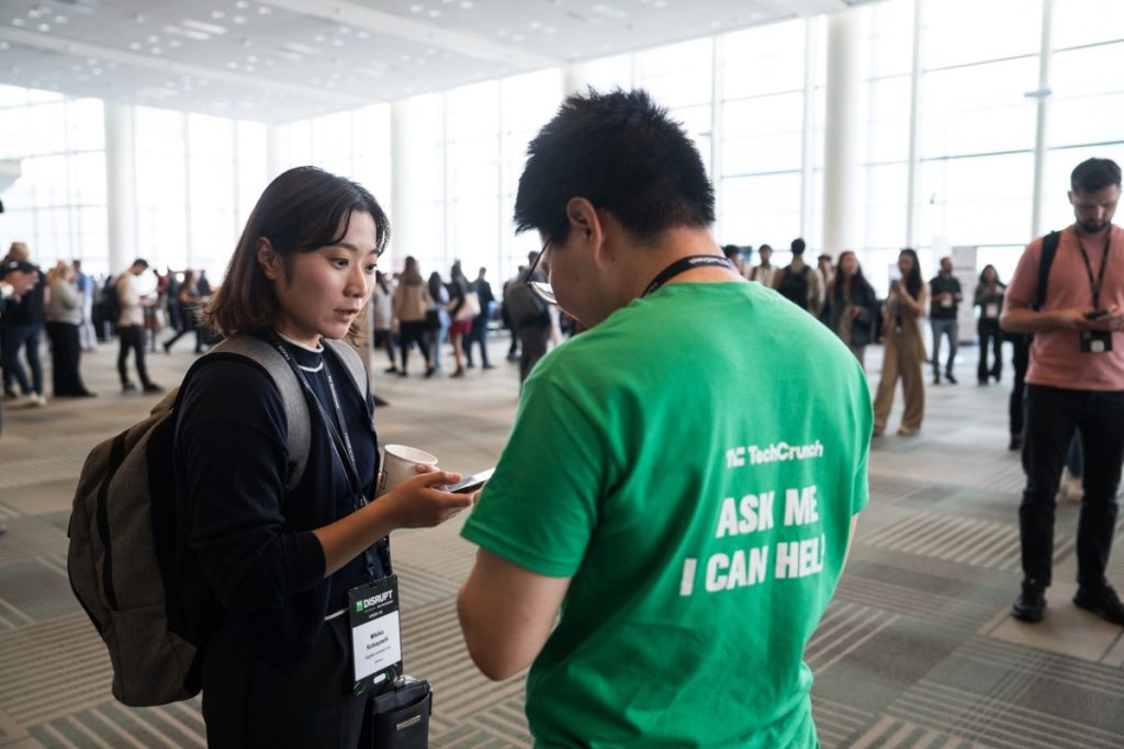 Last call to volunteer at Techcrunch sessions: he