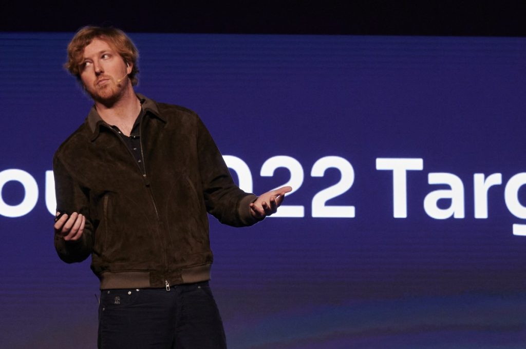 Austin Russell, chief executive officer of Luminar Technologies, speaks during a news event at the 2023 Consumer Electronics Show (CES) event in Las Vegas, Nevada, US, on Wednesday, Jan. 4, 2023. For the first time, CES has a theme: how technology is addressing the world's biggest challenges. Photographer: Bridget Bennett/Bloomberg