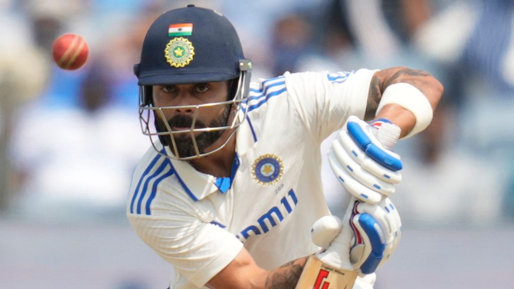 India's Virat Kohli batting in a Test match (Associated Press)